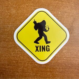 Yellow Xing Sign‎ Sticker